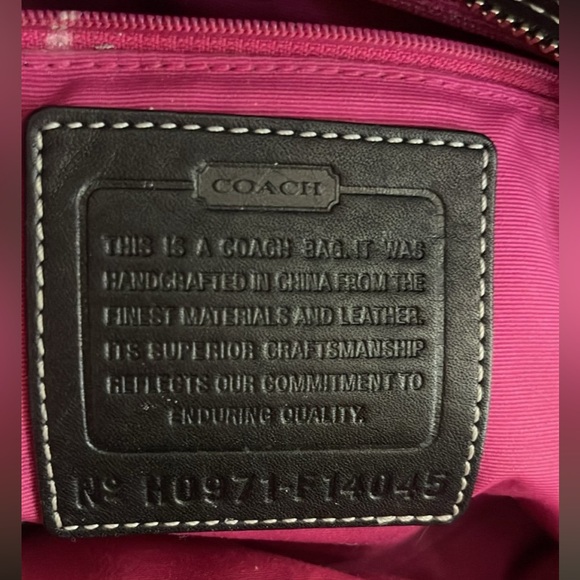 Coach F14045 Beecker Legacy Black/Tan Patchwork Purse - Picture 10 of 11